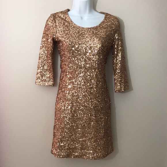 Gold Sequin Dress by Lovers & Friends. Size Xsmall - Picture 2 of 8